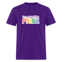 Load image into Gallery viewer, Emeryville PRIDE T (on White) - purple
