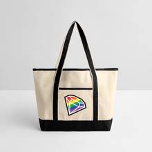 Load image into Gallery viewer, SNP Diamond Large Canvas Deluxe Tote - Natural/French Navy
