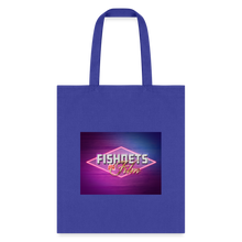 Load image into Gallery viewer, Fishnets and Film Tote Bag - royal blue
