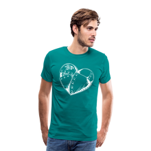 Load image into Gallery viewer, (M) BIG HEART Shield Up Premium T (white writing) - teal
