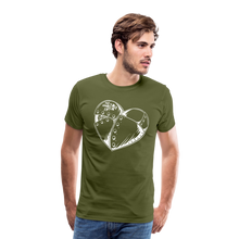 Load image into Gallery viewer, (M) BIG HEART Shield Up Premium T (white writing) - olive green

