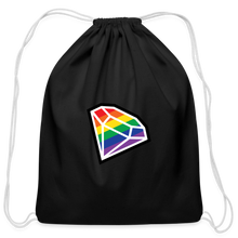 Load image into Gallery viewer, SNP Diamond Drawstring Bag - black
