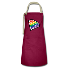 Load image into Gallery viewer, SNP Diamond Artisan Apron - burgundy/khaki
